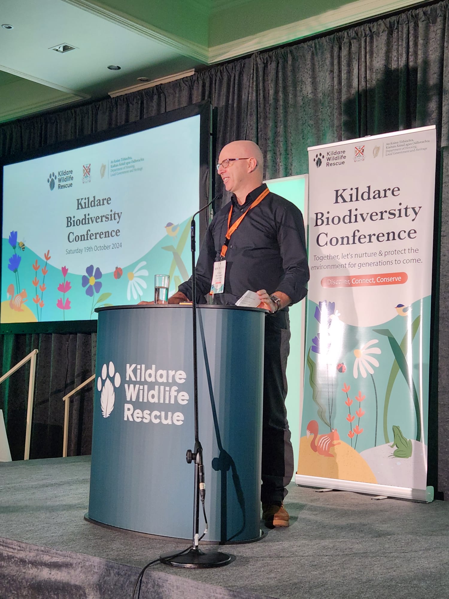 Farmer Declan Dornan speaking at the Kildare Biodiversity Conference 2024